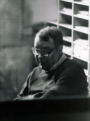 Mr. Anthony Vadala in his "cubicle".